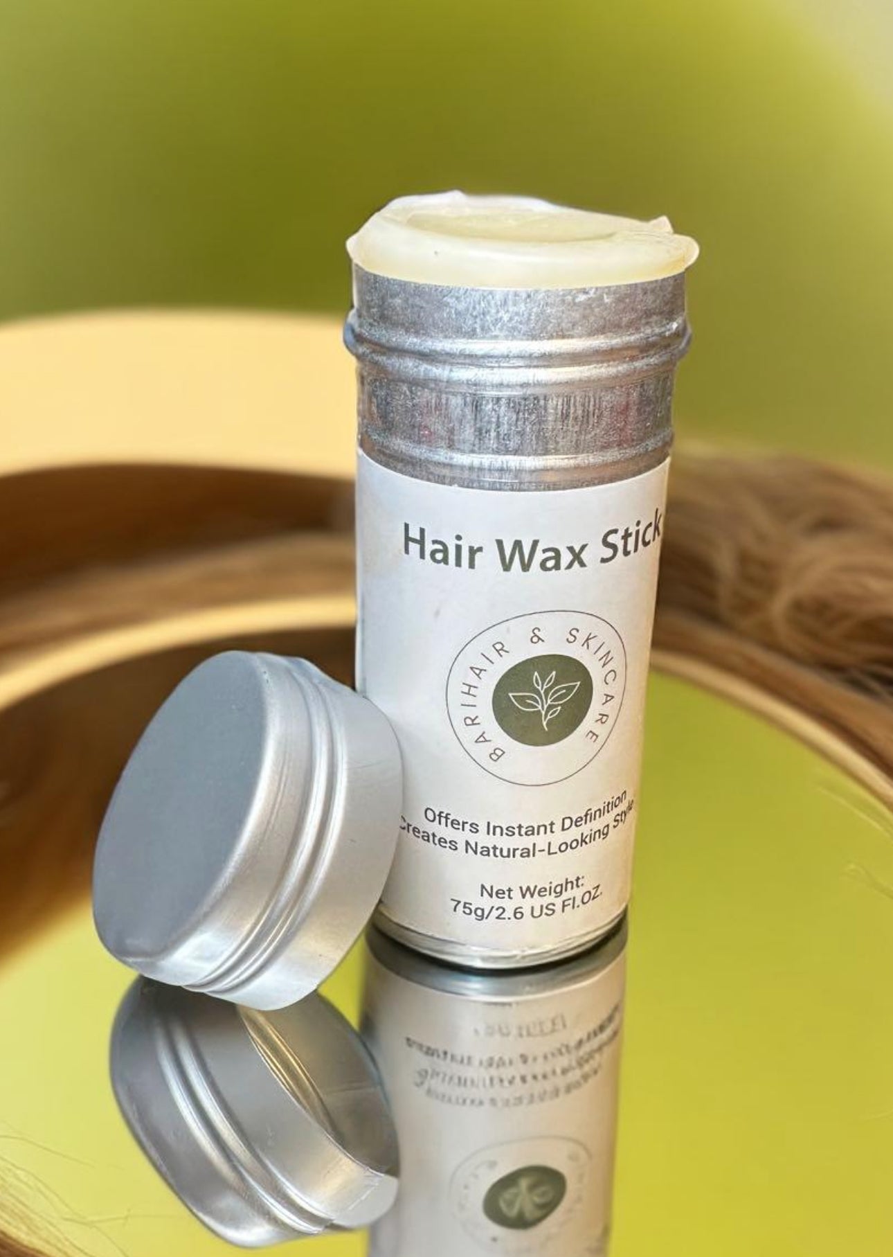Bari Hair Wax Stick , Hair Slick, Hair Wax Stick for Fly Aways Non-Greasy Styling Wax for Fly aways, & Edge Control Frizz Hair, Edge Control, Small broken Hair Fine Hair