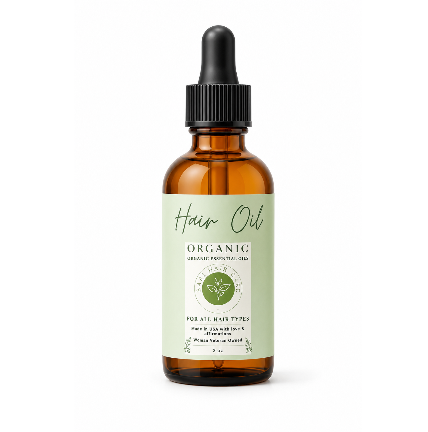 Organic Hair Oil 2 Ounce Bottle